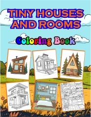 Tiny Houses and Rooms Coloring Book