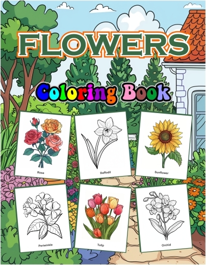 Flowers Coloring Book